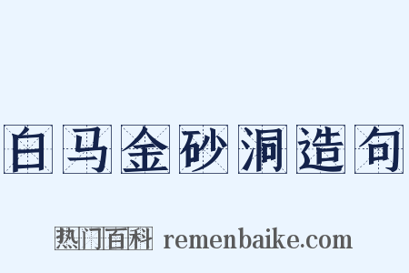 白马金砂洞造句是什么意思的图片